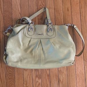 Light green Coach Purse